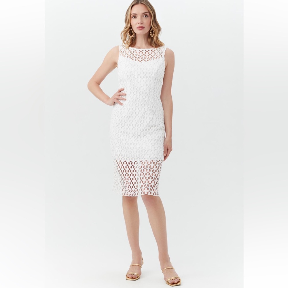 Trina Turk
Eleanor Sleeveless Cutout
Shift Dress White NWT